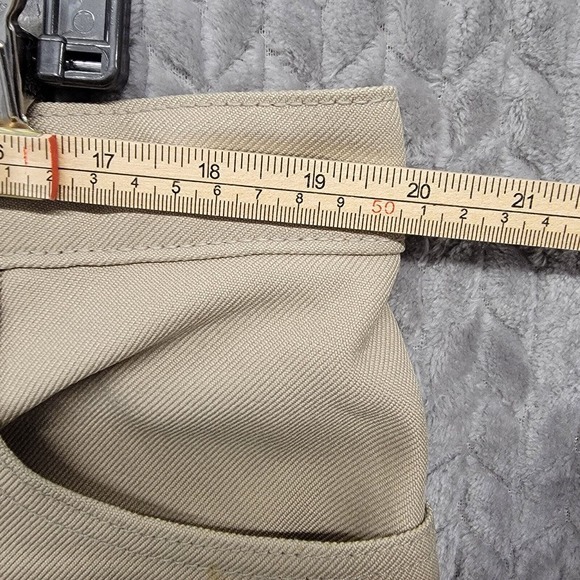 Vintage‎ Levis 517 Khaki Polyester Bootcut Pants 40x30 Black Gold Tab Rockabilly - Picture 3 of 10